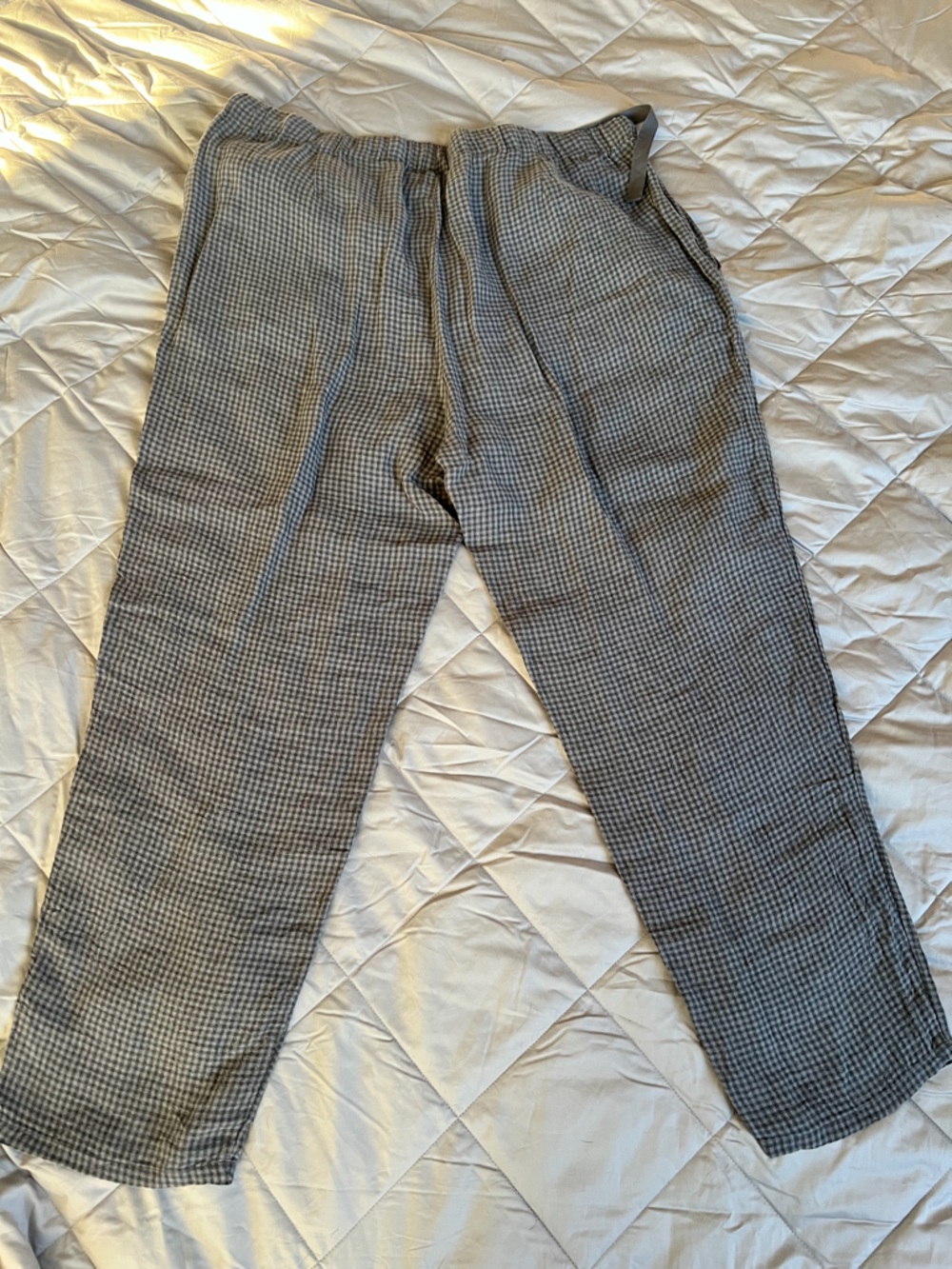 Eileen Fisher Women’s Grey Linen 100% Organic Linen Pants - Picture 12 of 14